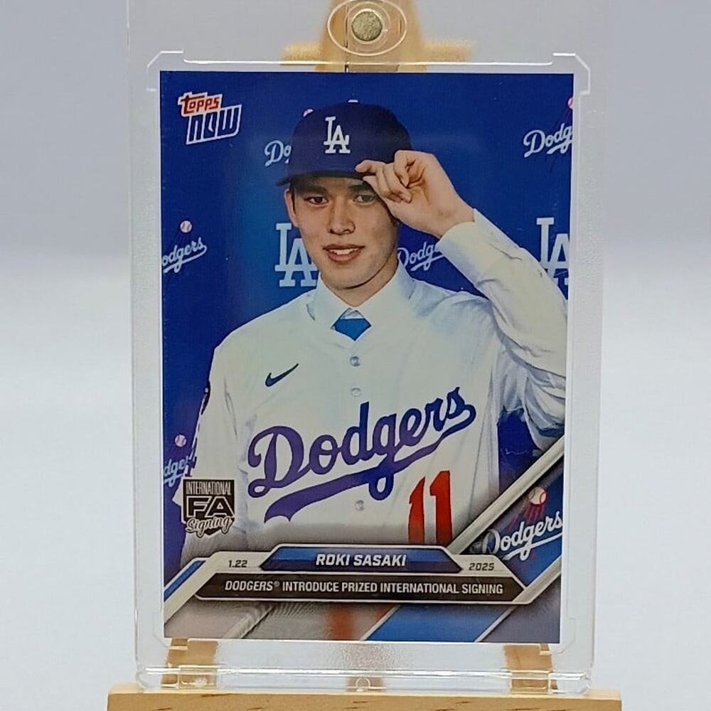 Roki Sasaki RC Introduced by Dodgers #OS-16 2025 Topps Now LA Dodgers